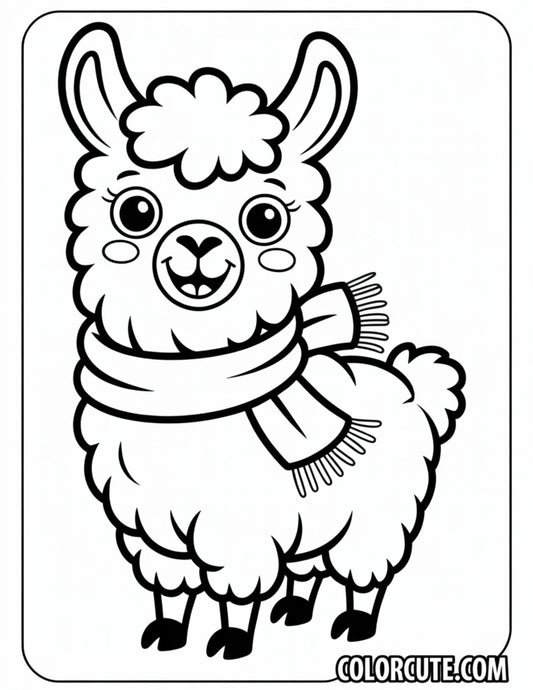Wonderful Llama Kawaii Coloring Pages | Free PDF Printables