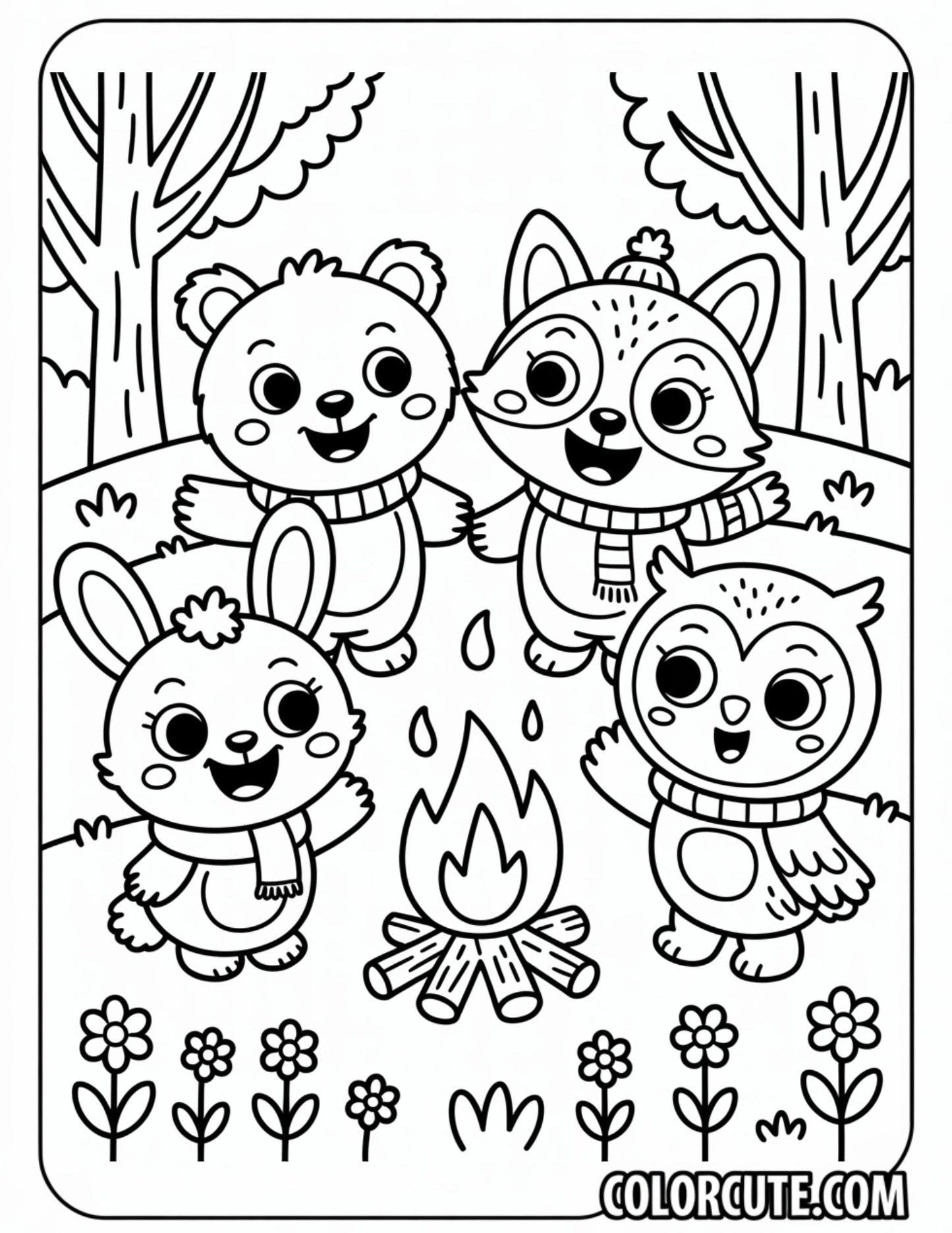 Wyo Cozy Friends Coloring Pages | Free PDF Printables